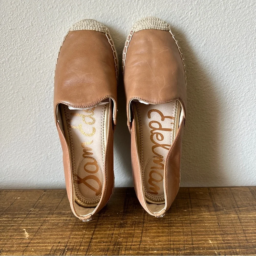 Sam Edelman Women’s Kesia Light Brown Genuine Leather Espadrille Flats sz 7M